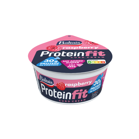 Biezpiena krēms Protein aveņu 300g, Baltais