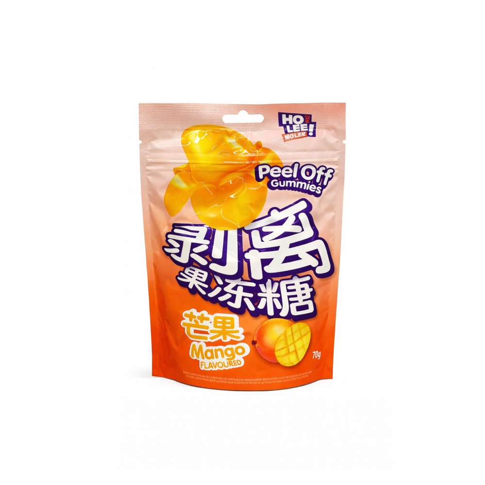 Candy- Ho Lee peel off gummies MANGO flavoured, 70g