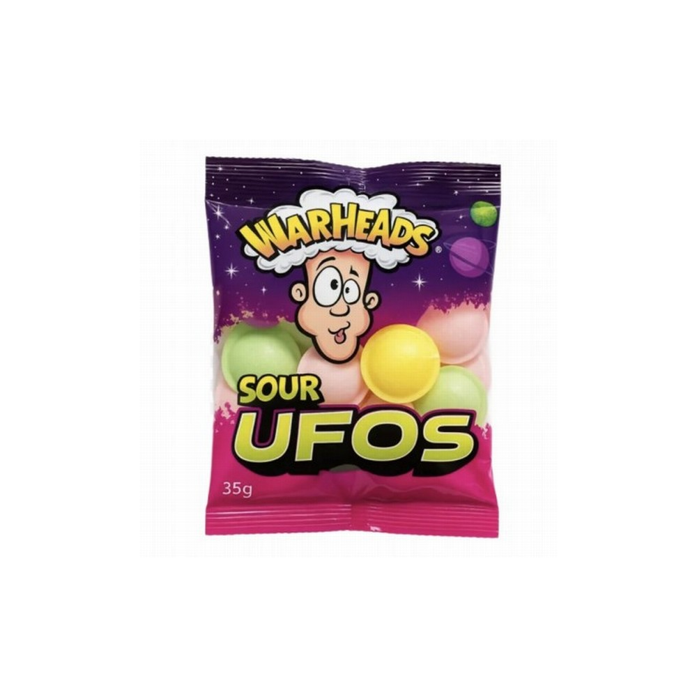 Candy- Warheads Sour UFOS, 35g