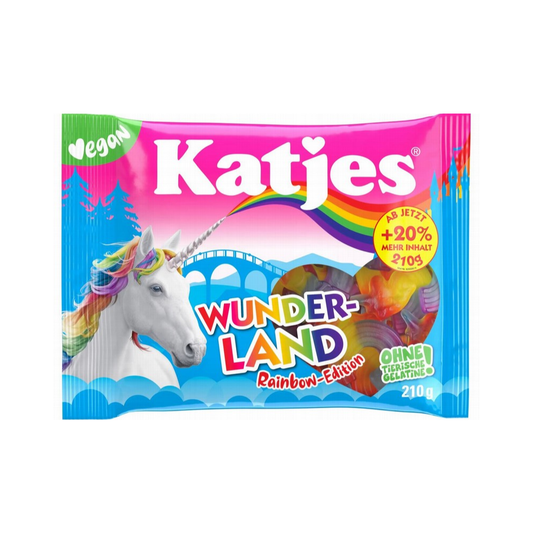 Košļ.konfektes KATJES Wunderland Rainbow-Edition, 210g