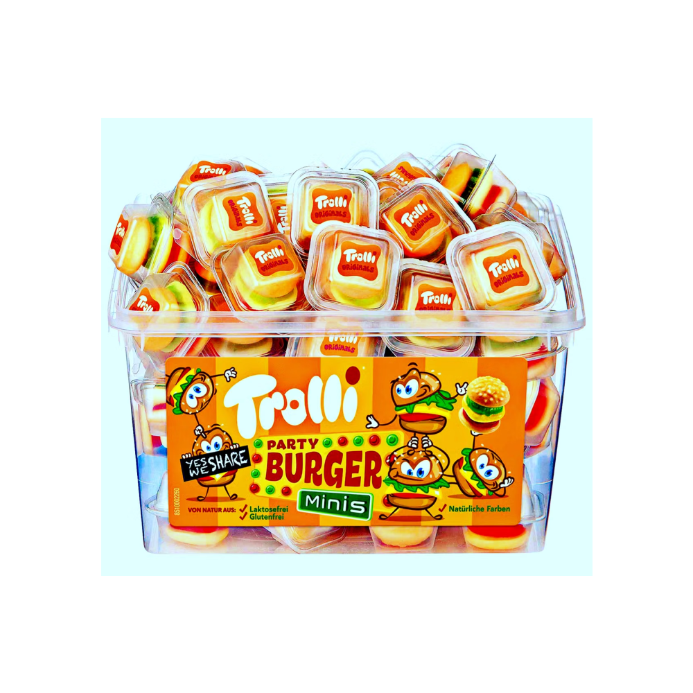 Želejkonfektes TROLLI Party Burger, 10gx60gab