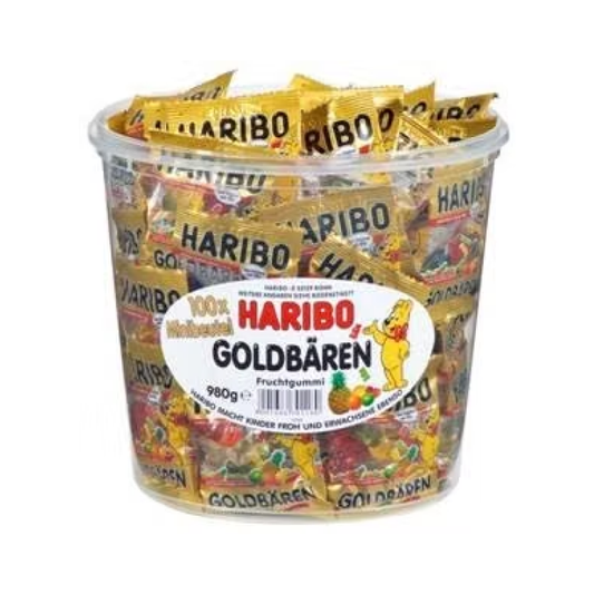Želejkonfektes HARIBO Goldbaren, mini, 980g